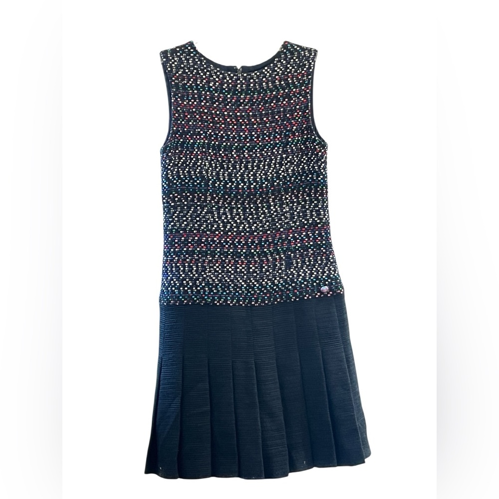 Chanel Multicolor tweed mid-length dres